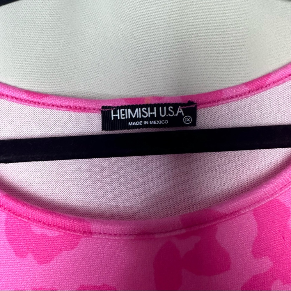 Heimish USA Pink Leopard print Top - Picture 2 of 4